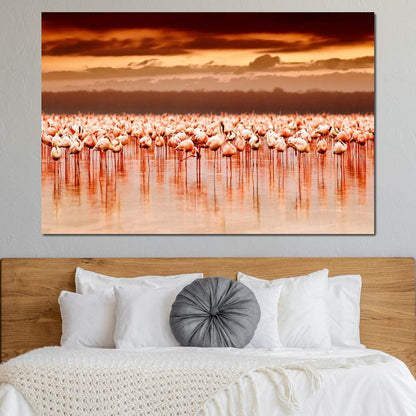 Lake Nakuru Flamingos Canvas Wall Art
