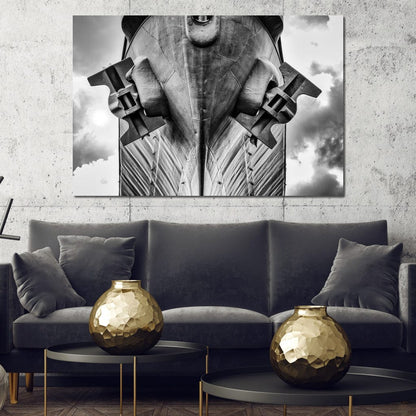 WWII Battleship Canvas Wall Art