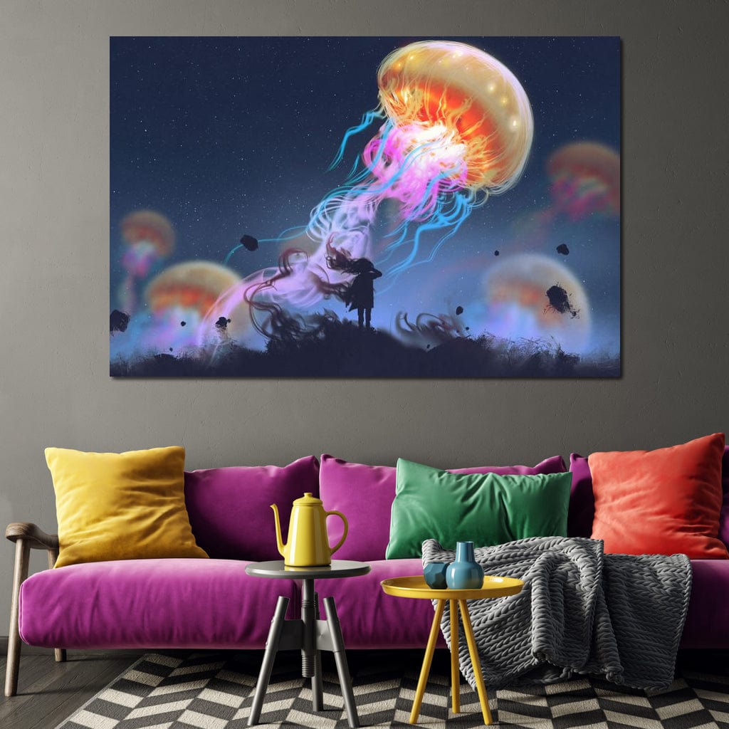 Giant Jellyfish Canvas Wall Art