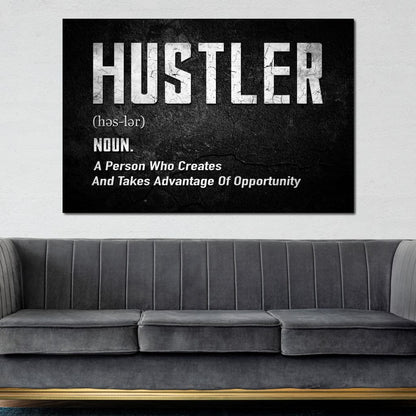 Hustle Canvas Wall Art