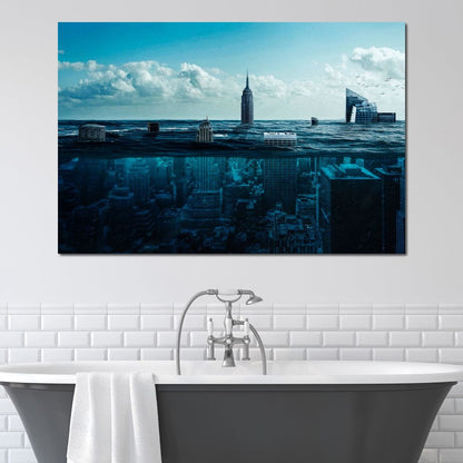 New York Underwater Canvas Wall Art