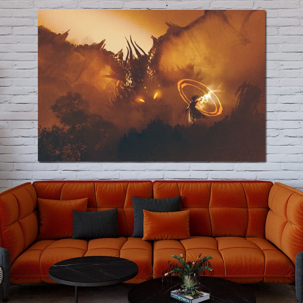 Epic Clash Canvas Wall Art