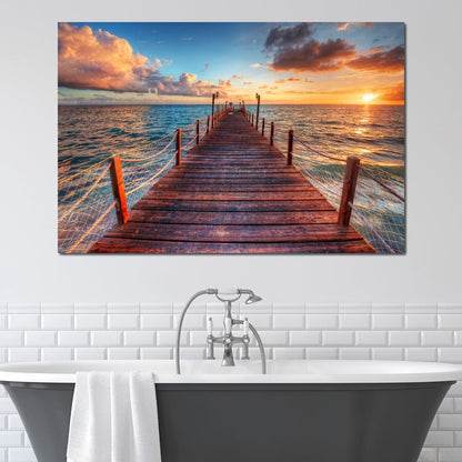 West Coast Sunset Canvas Wall Art