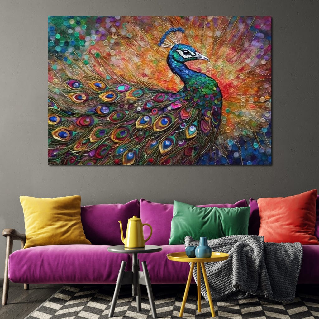 Peacock Fantasy Canvas Wall Art