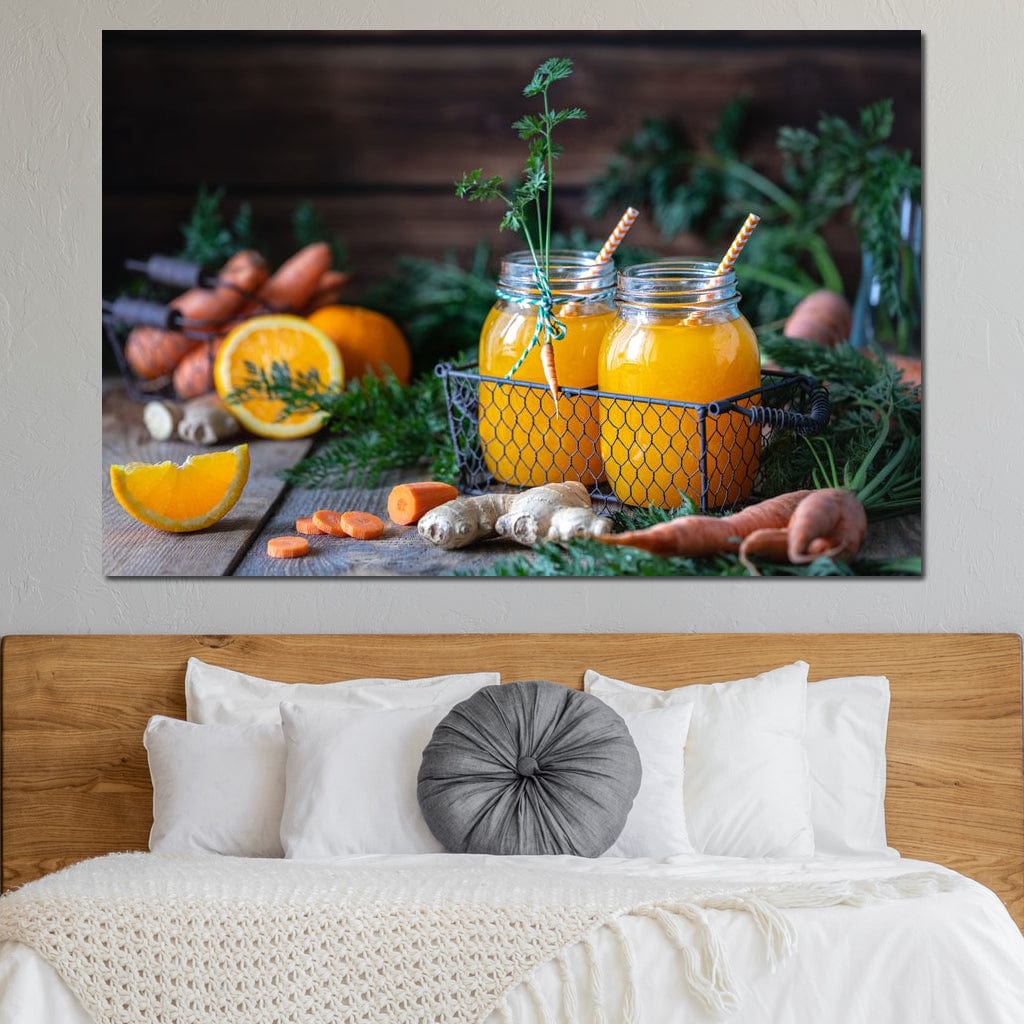Fresh Orange Juice Canvas Wall Art