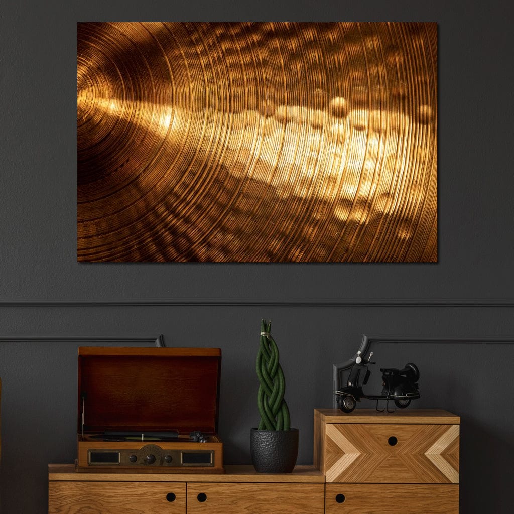 Golden Cymbal Canvas Wall Art