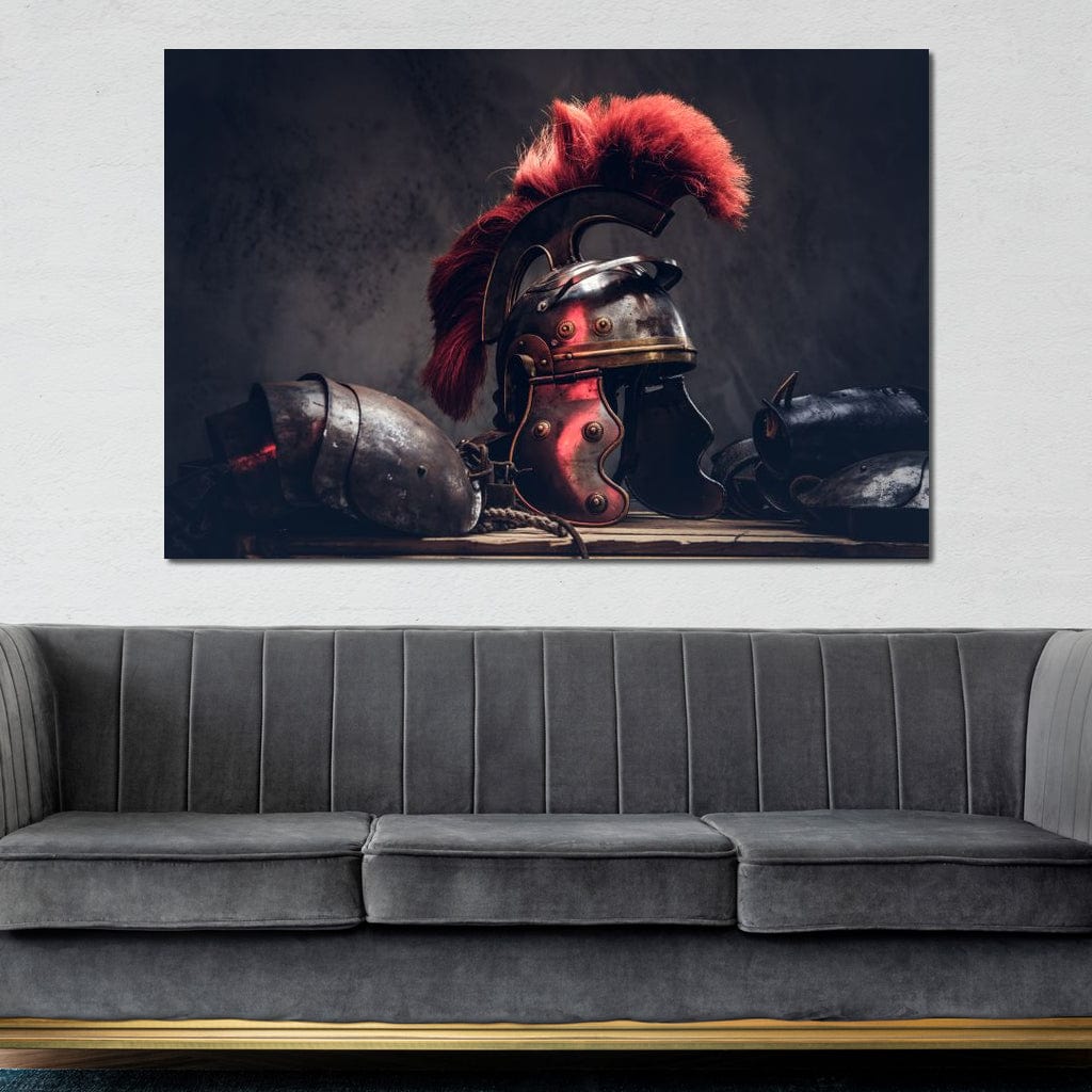Roman Warrior Helmet Canvas Wall Art