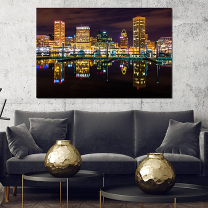 Baltimore Skyline Canvas Wall Art