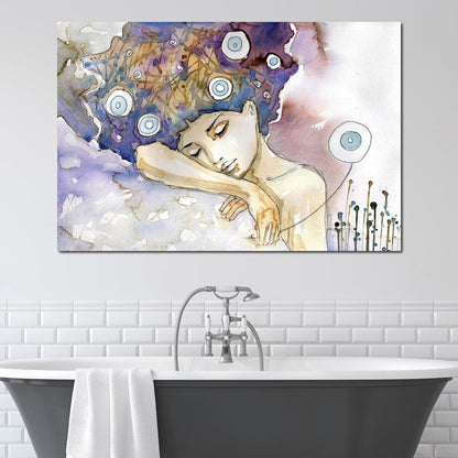 Lost in her Dreams Canvas Wall Art