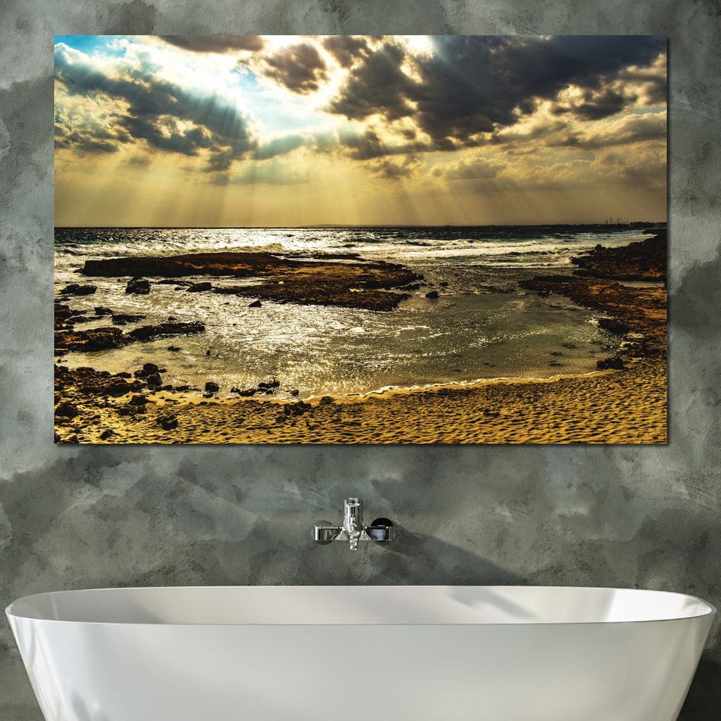 Sunrays Beach Canvas Wall Art