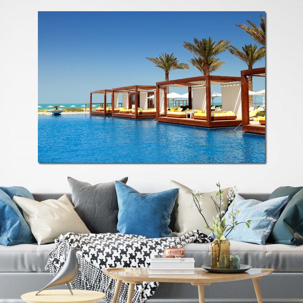 Pool Beds Canvas Wall Art