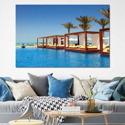 Pool Beds Canvas Wall Art