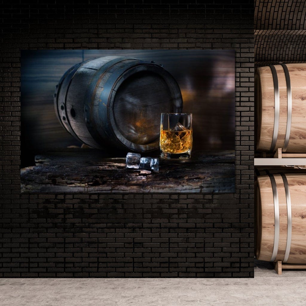 Keg of Whiskey Canvas Wall Art