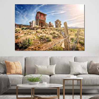 Abandoned Western Town Canvas Wall Art