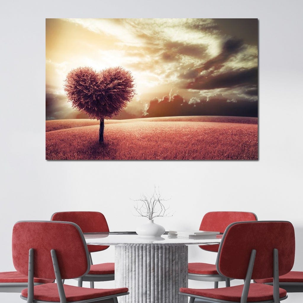 Loving Tree Sunrise Canvas Wall Art