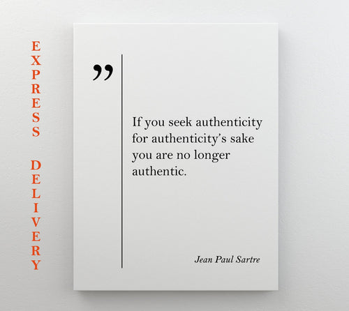 Jean-Paul Sartre Canvas Print – Gallery Wrapped Cotton Canvas, Ready to Hang Art