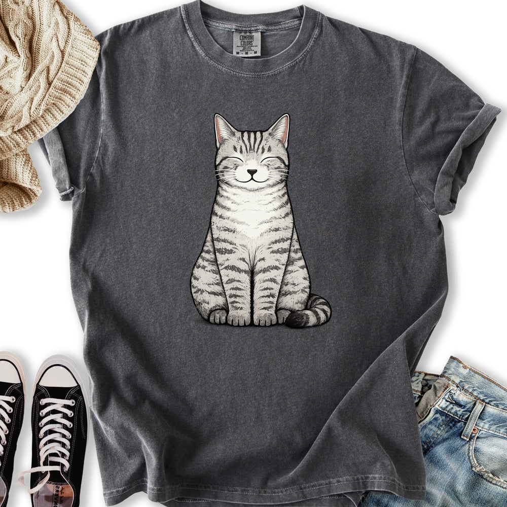 Smiling Tabby Cat Relaxed Tee