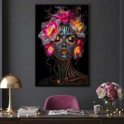 The Blooming Shaman Canvas Wall Art