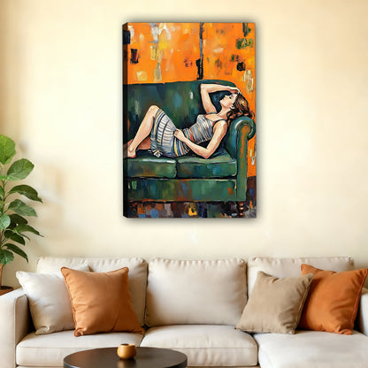 W410 Natural Wood Grain Canvas Decorative Painting – Abstract Art | Ideal for Living Rooms and Offices