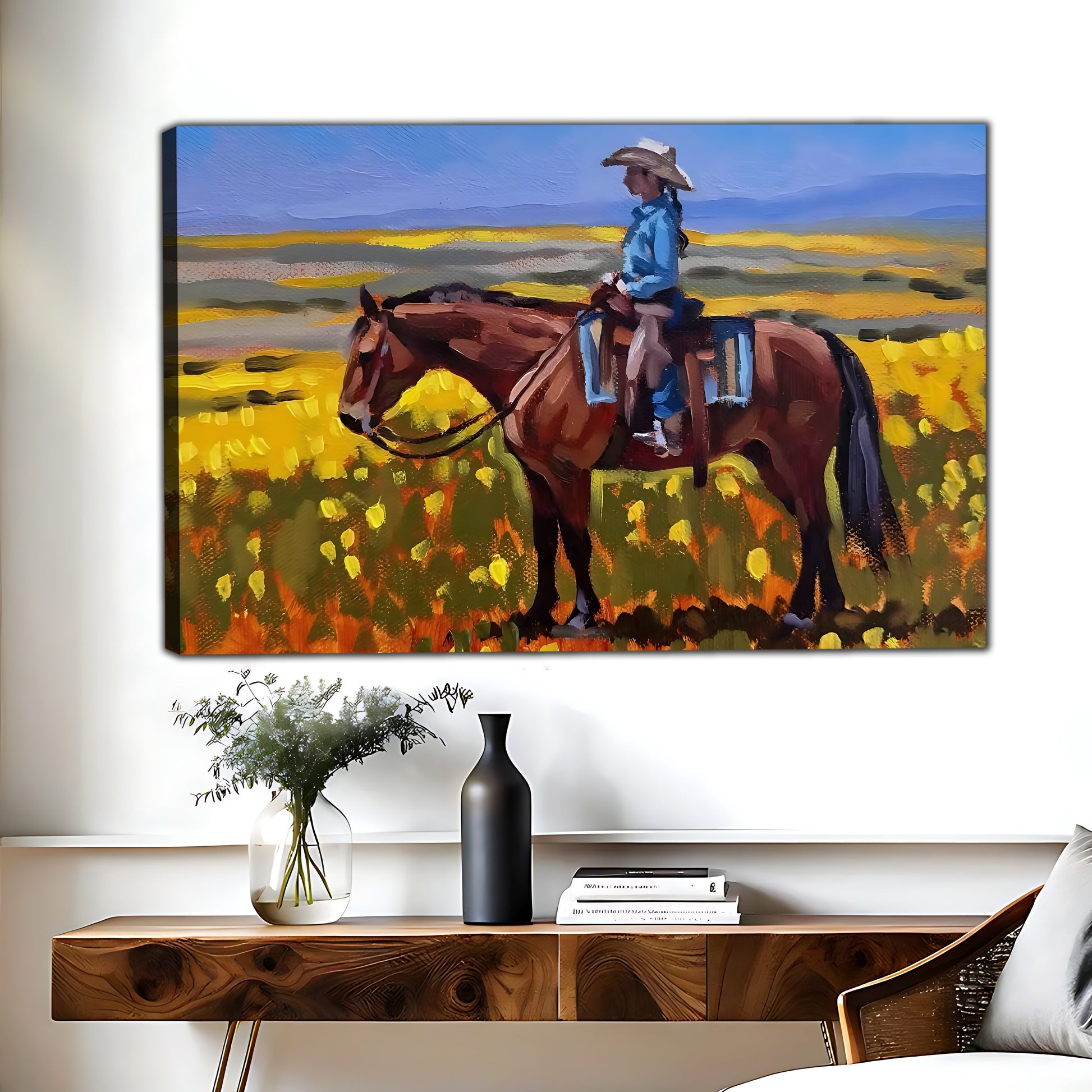 W461 Natural Wood Grain Canvas Decorative Painting – Abstract Art | Ideal for Living Rooms and Offices