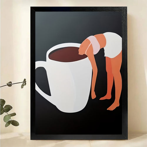 Coffee Lover Wall Art - Modern Minimalist Abstract Print