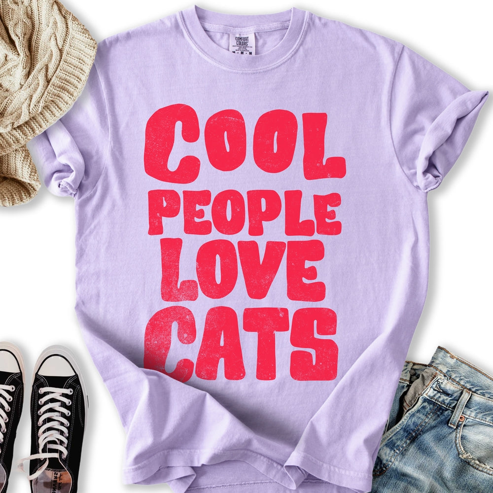 Cool People Love Cats Relaxed Tee