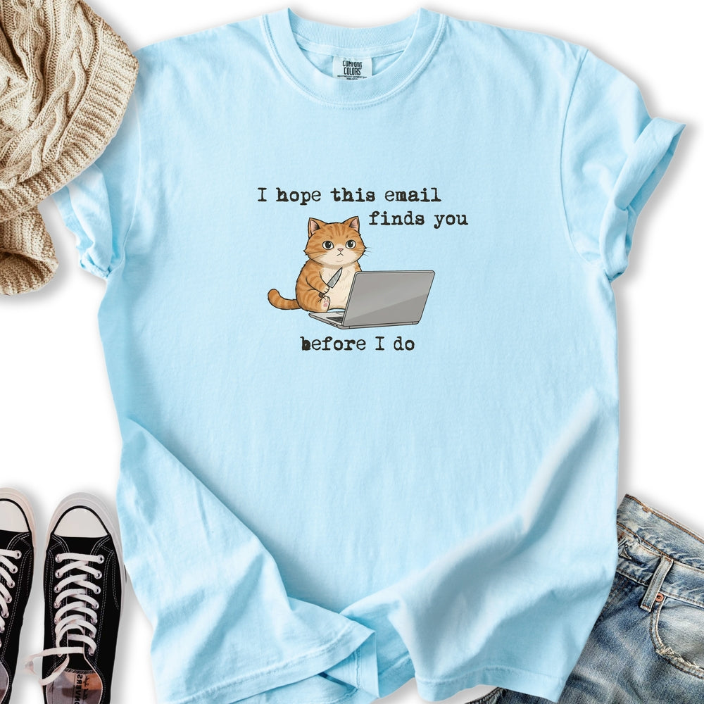 Unhinged Email Cat Relaxed Tee