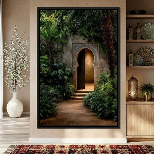 Moroccan Garden Archway Canvas Wall Art