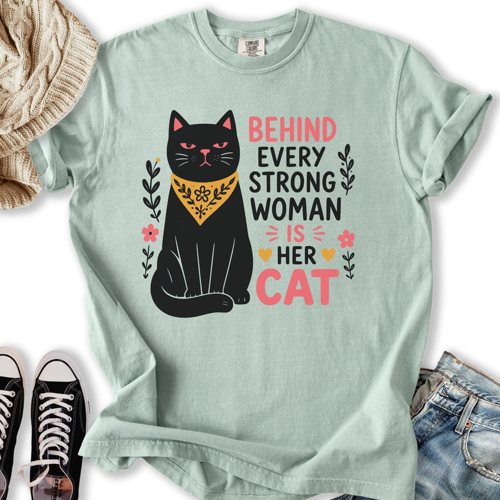 Strong Women Cat Relaxed Tee