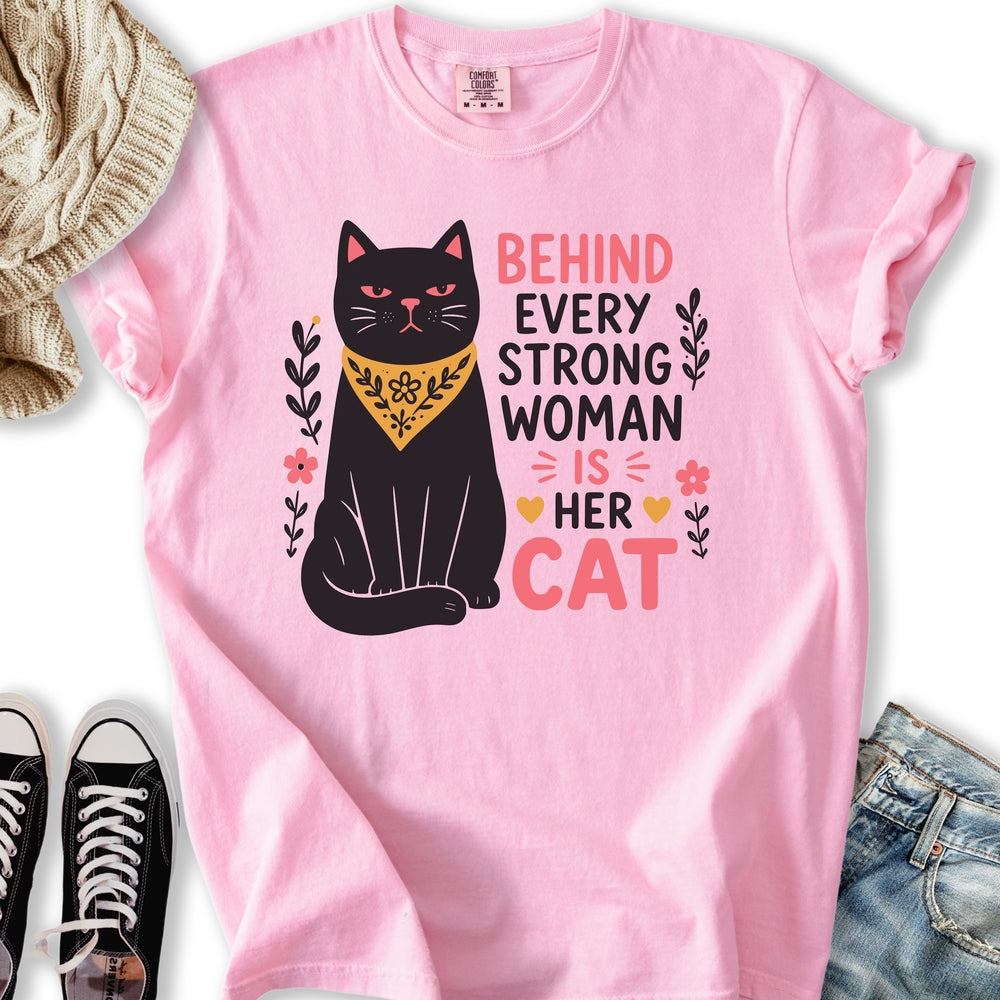 Strong Women Cat Relaxed Tee