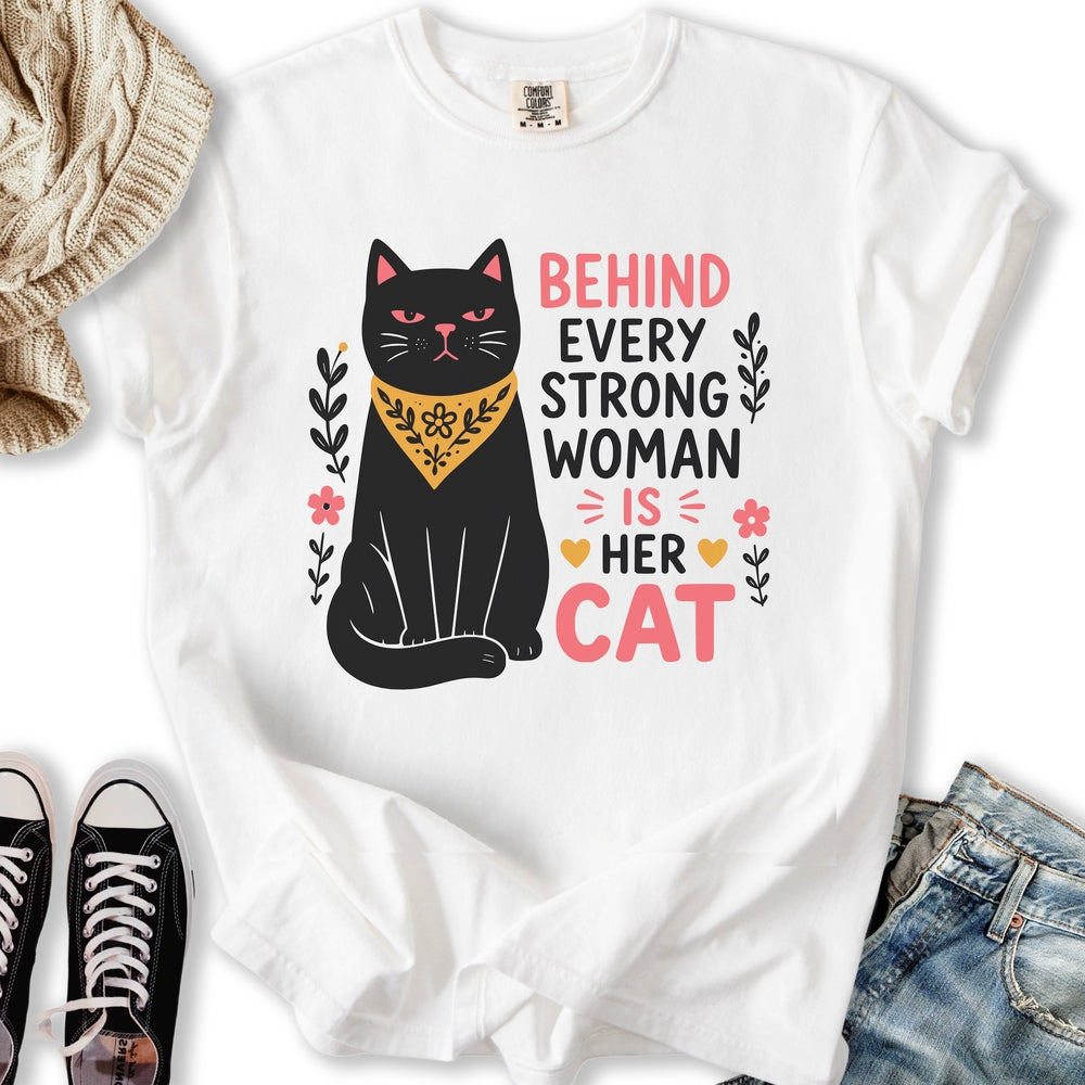 Strong Women Cat Relaxed Tee