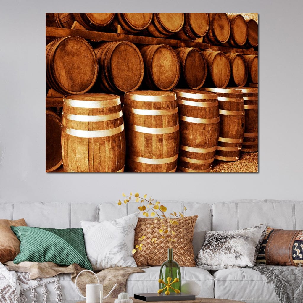 Tequila Barrels Canvas Wall Art