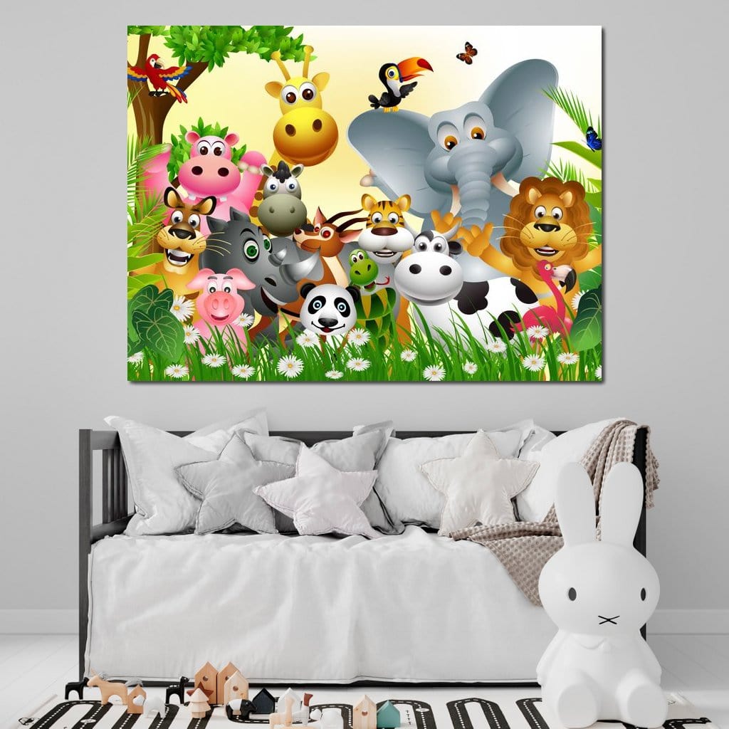 Cute Animals Canvas Wall Art