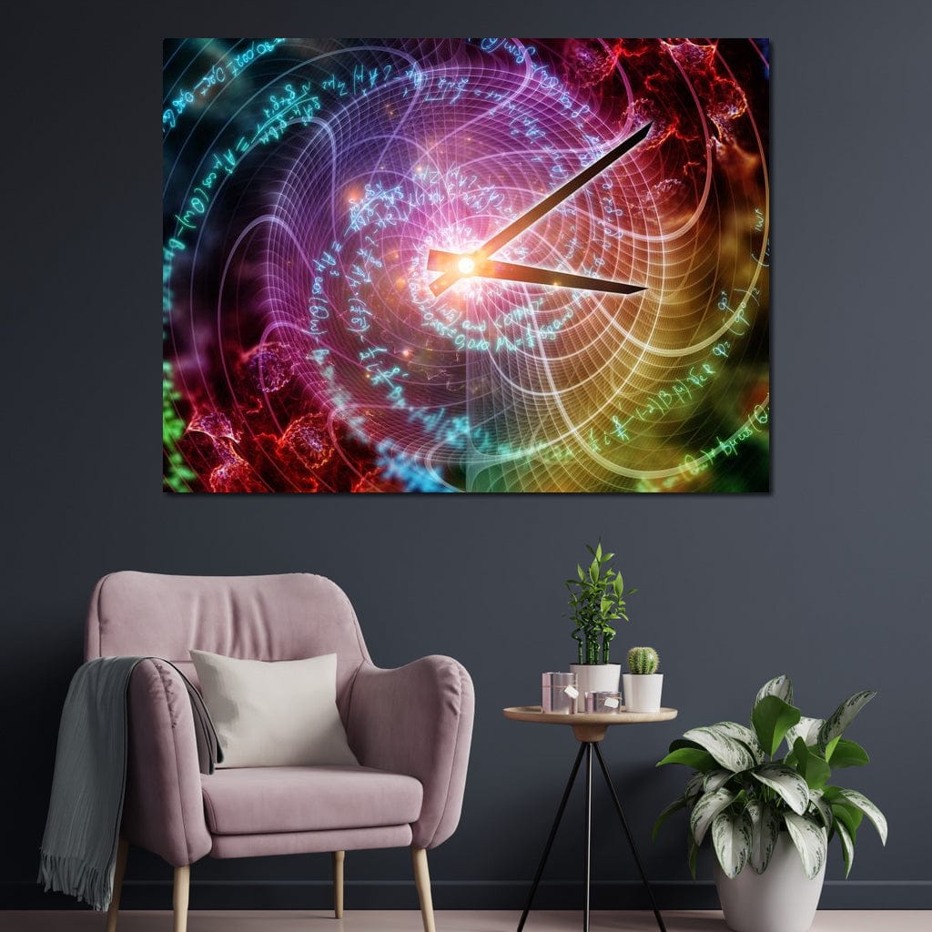 Spacetime Clock Canvas Wall Art