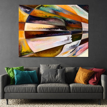 Colored Visage Canvas Wall Art