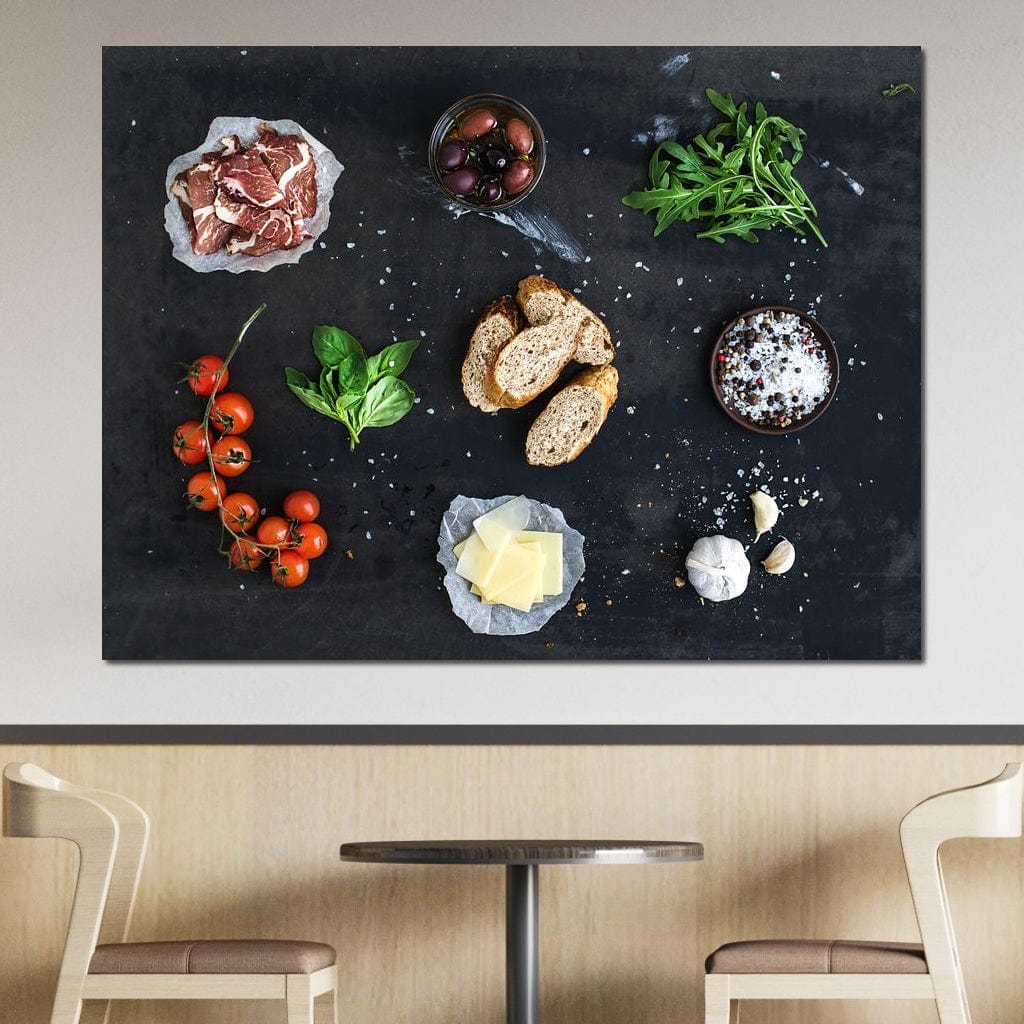 Sandwich Ingredients Canvas Wall Art