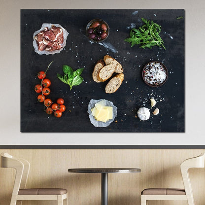Sandwich Ingredients Canvas Wall Art