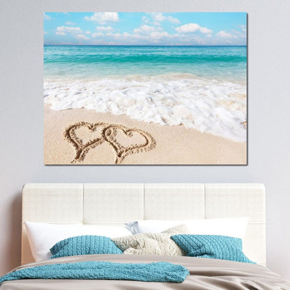 Love Beach Canvas Wall Art