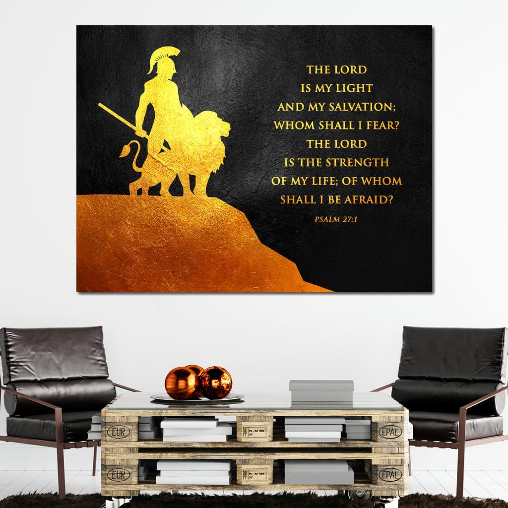 Psalm 27:1 Canvas Wall Art