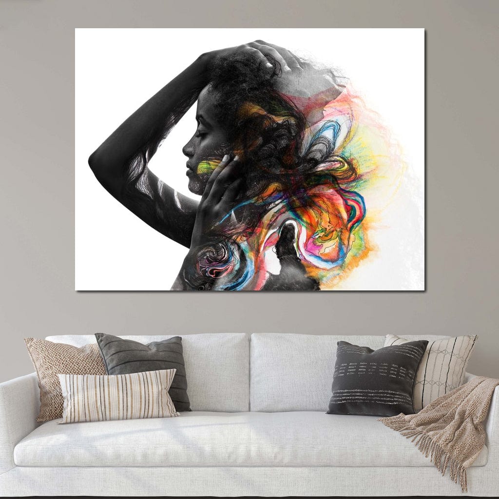 Colorful Hair Canvas Wall Art