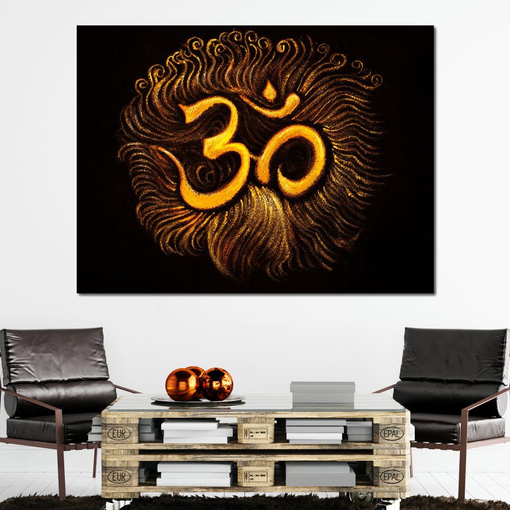 Golden OM Canvas Wall Art