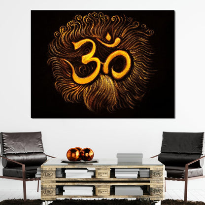 Golden OM Canvas Wall Art