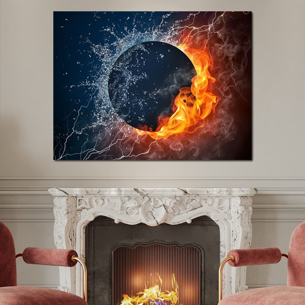 Black Hole Elements Canvas Wall Art