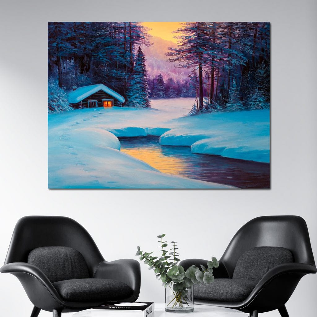 Winter Forest Home Canvas Wall Art