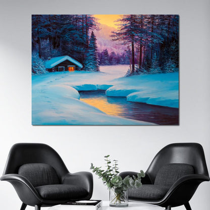 Winter Forest Home Canvas Wall Art