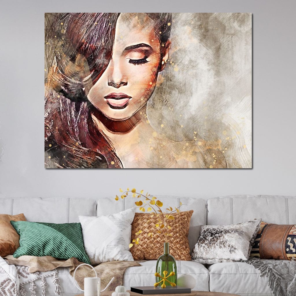 Girl Watercolor 4 - Mateo Canvas Wall Art