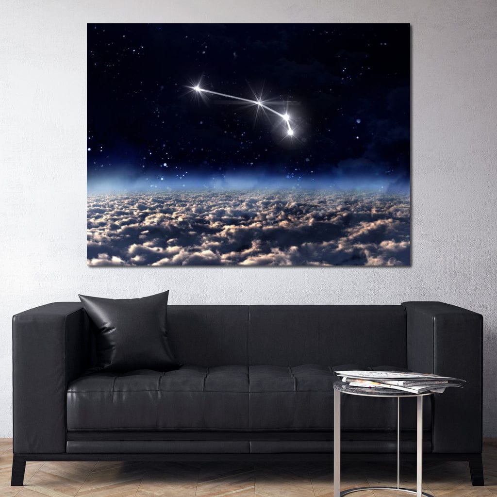 Aries Horoscope Constellation Canvas Wall Art