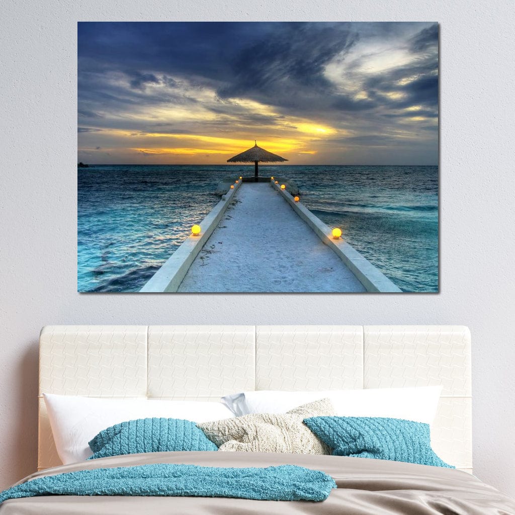 Maldivian Sunset Canvas Wall Art