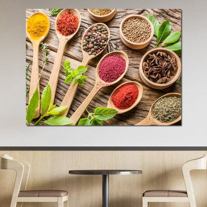 Assortment of Spices Canvas Wall Art