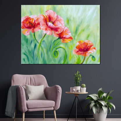 Summer Poppies Canvas Wall Art